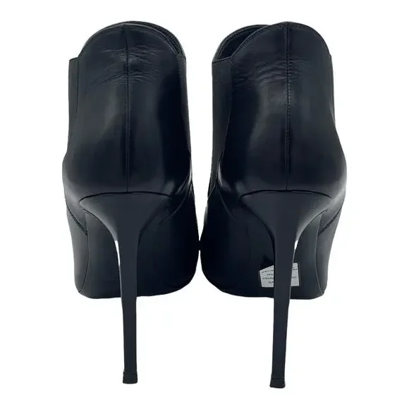 Saint Laurent Calfskin Classic Paris Ela 110 Ankle Boots - Black - 38.5 - Picture 4 of 16